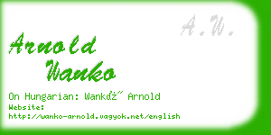 arnold wanko business card